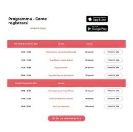 Progettazione Della Pagina HTML Per Programma