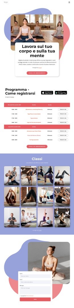 Divertiti Con Pilates E Yoga - Pagina Di Destinazione Semplice
