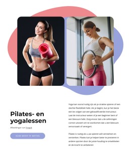 Pagina-HTML Voor Pilates + Yoga Is Een Boetiekstudio