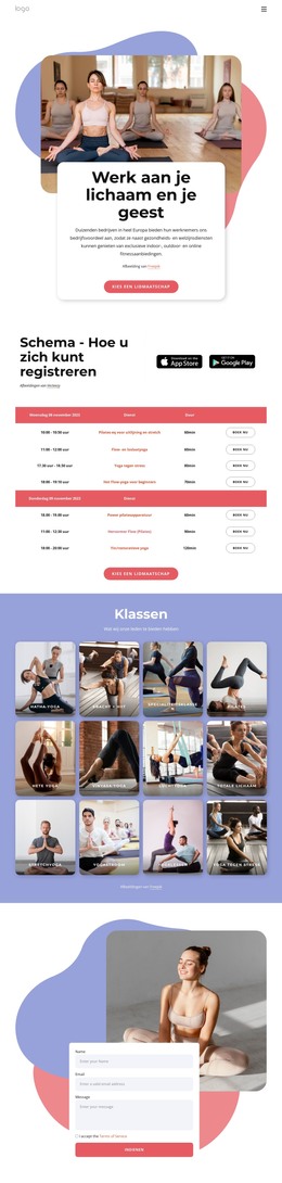 Geniet Van Pilates En Yoga - HTML-Sjabloon Downloaden