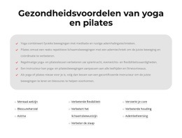 Gezondheidsvoordelen Van Yoga En Pilates - Responsieve HTML5-Sjabloon