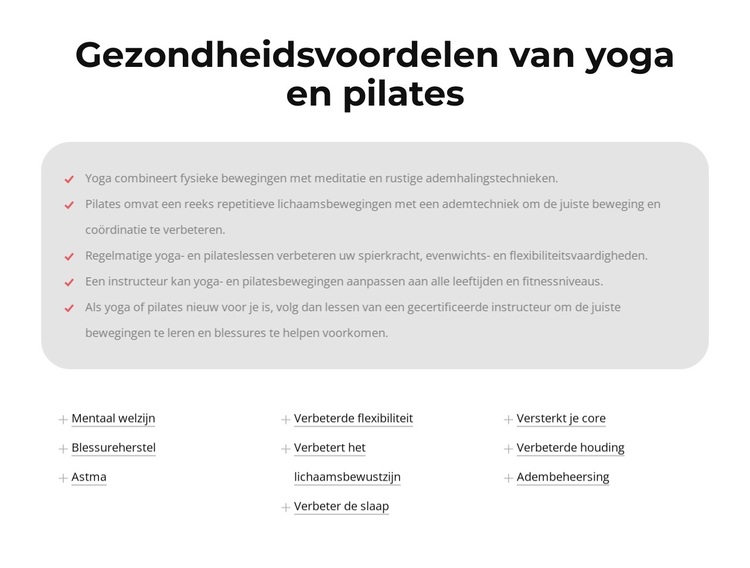 Gezondheidsvoordelen van yoga en pilates WordPress-thema