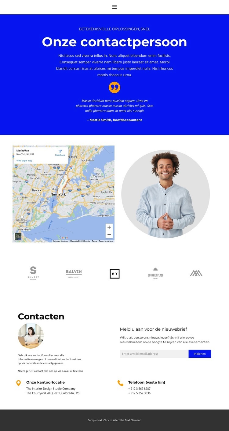 Snelle registratie Website mockup