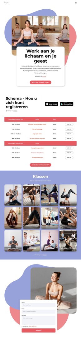 Geniet Van Pilates En Yoga - Eenvoudig Websitesjabloon