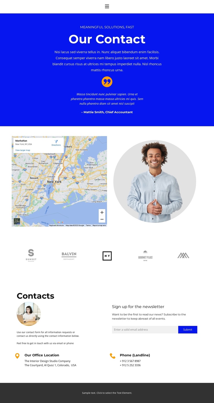 Fast registration One Page Template