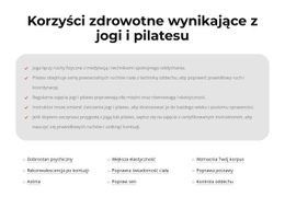 Korzyści Zdrowotne Wynikające Z Jogi I Pilatesu - HTML Template Generator