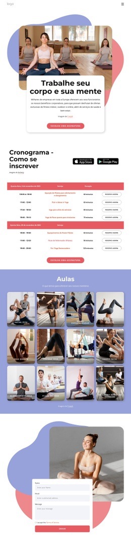 Desfrute De Pilates E Ioga - Design De Site Gratuito