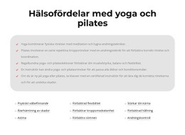 Hälsofördelar Med Yoga Och Pilates
