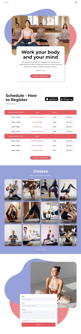 Enjoy Pilates And Yoga - Website Templates