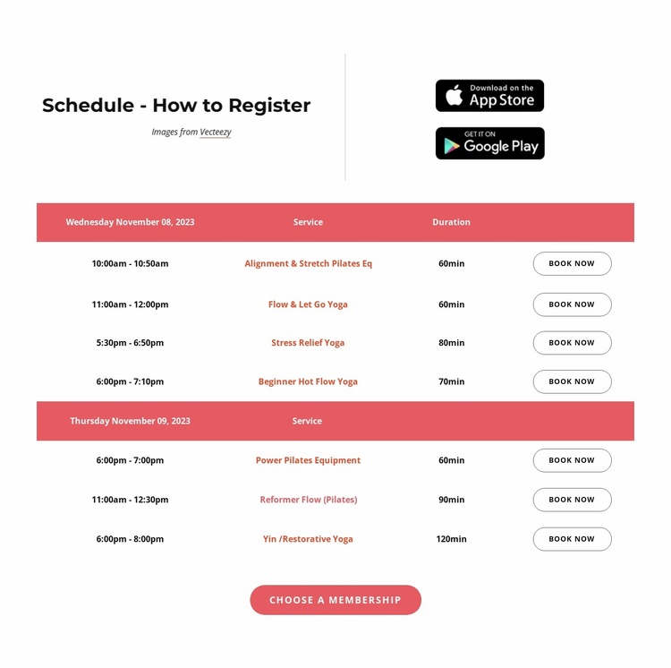 Schedule Website Design