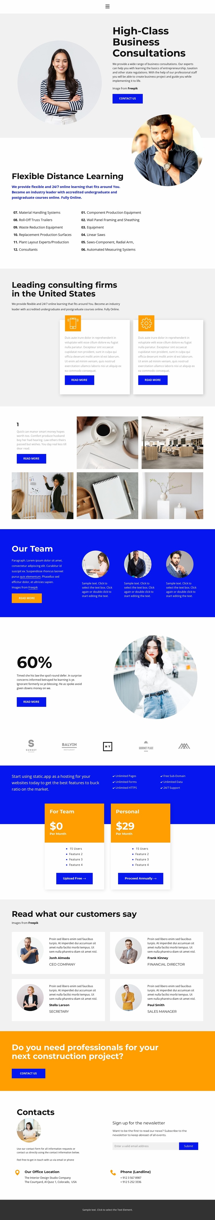 Look at the best Website Template