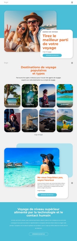 Tirez Le Meilleur Parti De Votre Voyage Avec Nous Modèle Réactif Html5