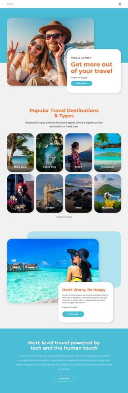 Get More Out Of Travel With Us - Landing Page Template