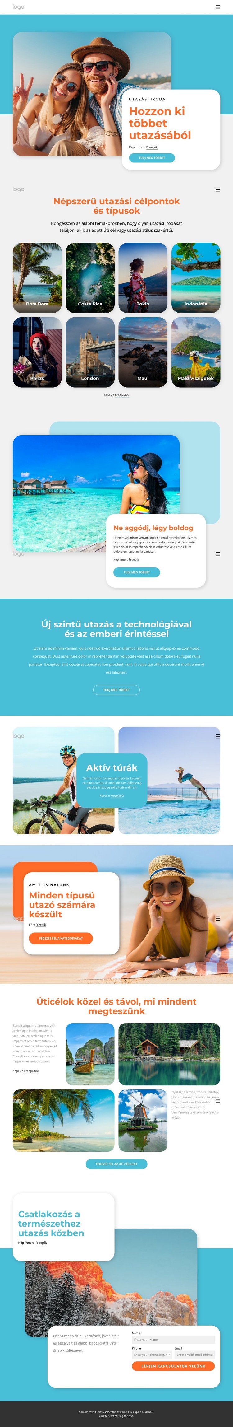 Hozz ki többet az utazásból velünk HTML Sablon