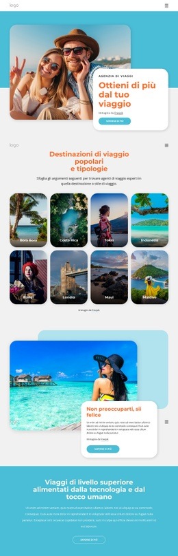 Ottieni Di Più Viaggiando Con Noi - Modello Di Una Pagina