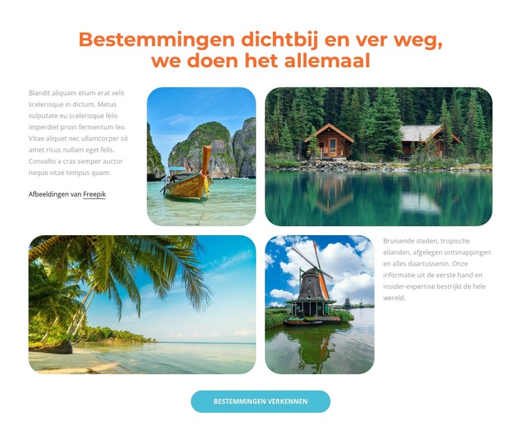 Reizen verbreedt je horizon HTML-sjabloon