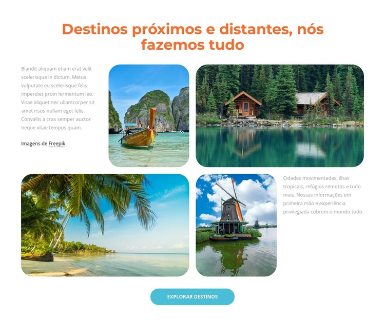 Viajar expande seus horizontes Tema WordPress