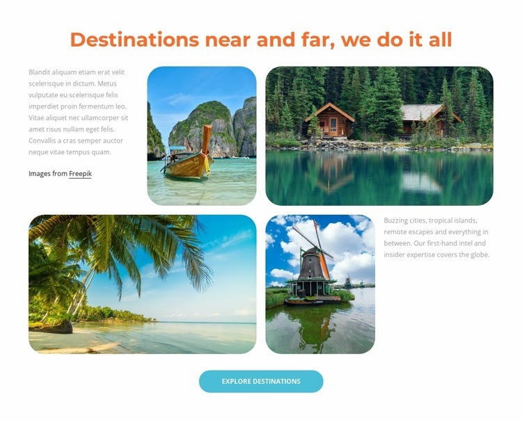 Travel expands your horizons Web Page Design