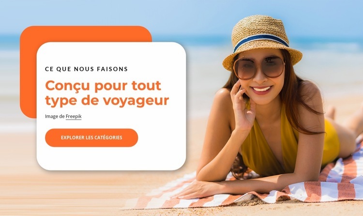 Nous sommes votre concepteur de voyages Conception de site Web