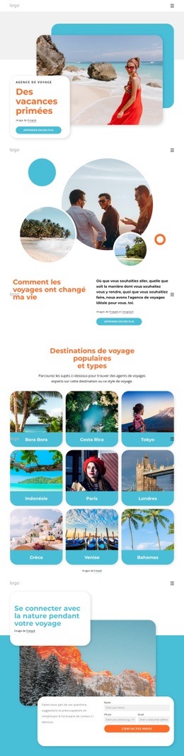 Concepteur De Site Web Pour Des Vacances Primées