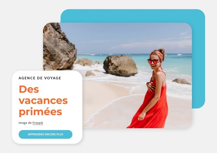 Meilleure agence de voyage pour des vacances actives Créateur de site Web HTML