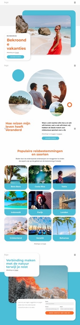 Bekroonde Vakanties Sjablonen Html5 Responsief Gratis