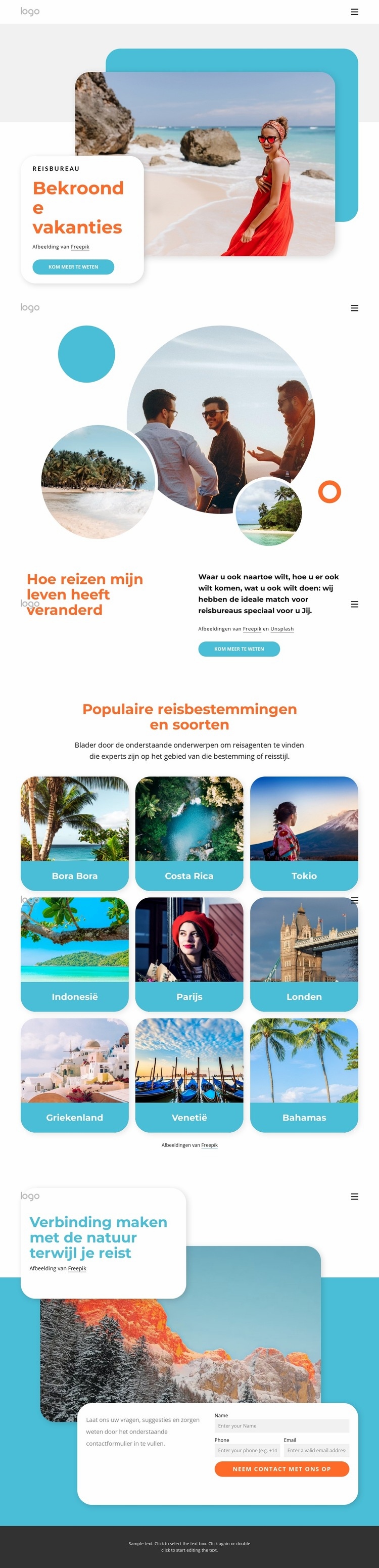 Bekroonde vakanties HTML5-sjabloon