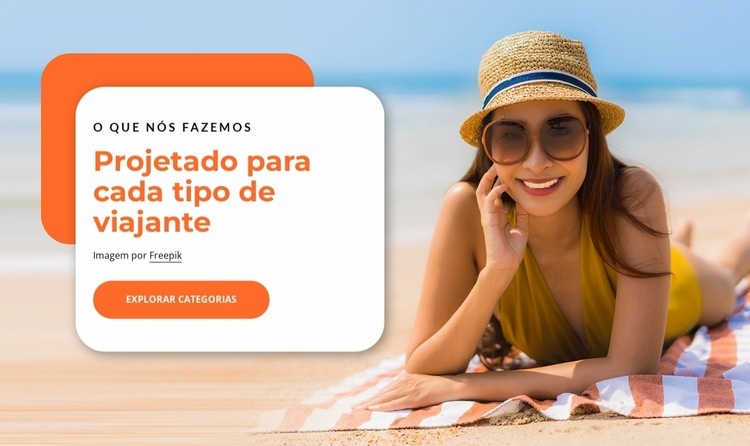 Somos o seu designer de viagens Construtor de sites HTML