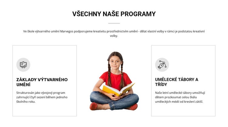 Výtvarné kurzy pro děti Šablona CSS