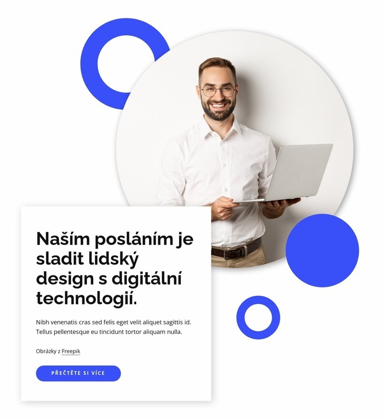 Lidský design s digitální technologií Šablona CSS