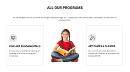 Website Design For Art Classes For Kids