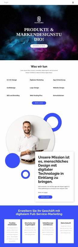 Studio Für Produkt- Und Markendesign – Joomla-Template Kostenlos Responsive