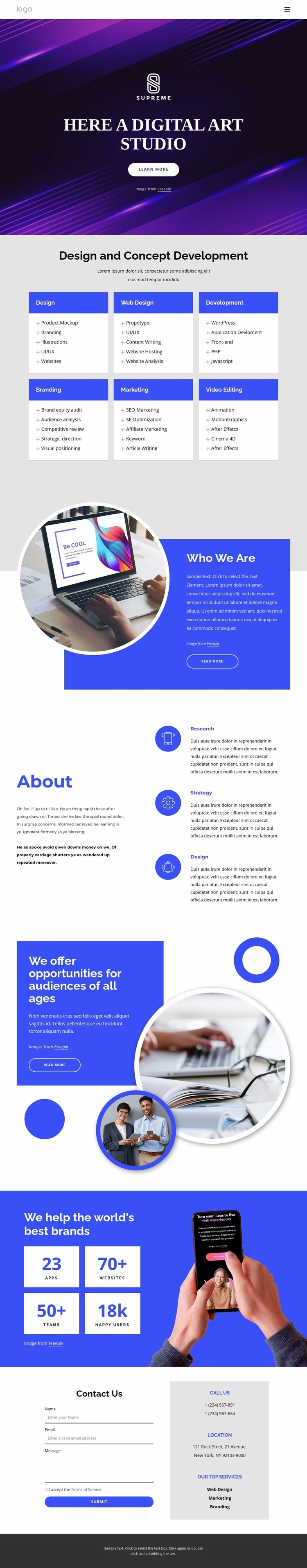 Innovation studio Elementor Template Alternative