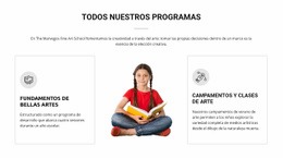 Clases De Arte Para Niños - Creador De Sitios Web De Arrastrar Y Soltar