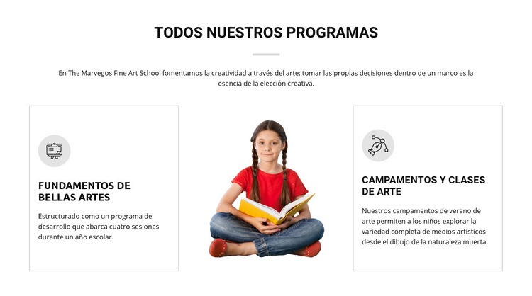 Clases de arte para niños Plantillas de creación de sitios web