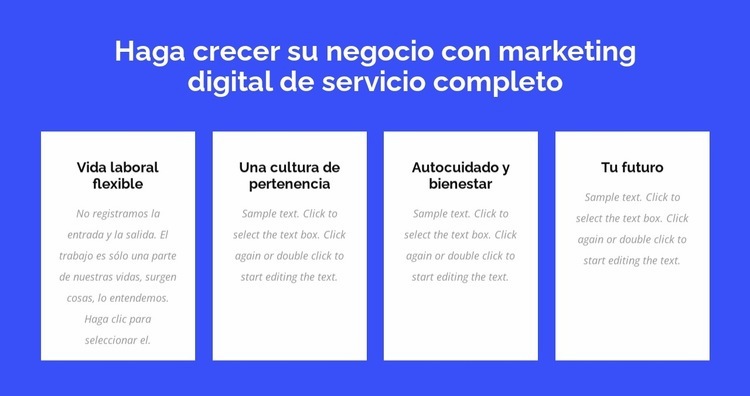 Servicio completo de marketing digital Plantillas de creación de sitios web