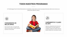 Clases De Arte Para Niños - Plantilla De Maqueta De Sitio Web