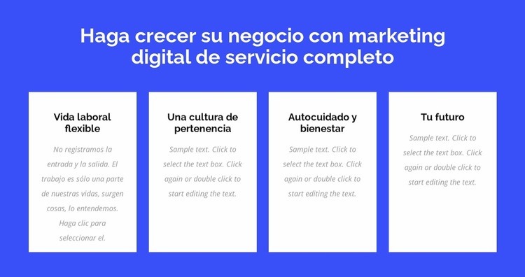 Servicio completo de marketing digital Maqueta de sitio web