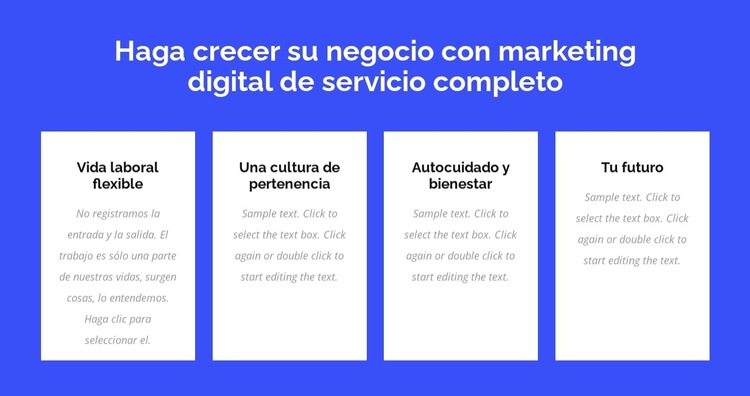 Servicio completo de marketing digital Plantilla de sitio web