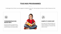 Une Conception De Site Web Exclusive Pour Cours D'Art Pour Les Enfants