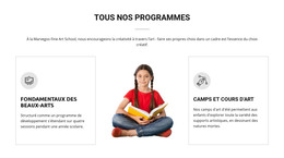 Cours D'Art Pour Les Enfants - Modèle De Page HTML
