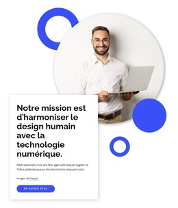 Conception Humaine Avec Technologie Numérique - Modèle De Page HTML