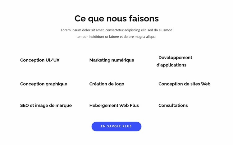 Développement d'applications et conception graphique Modèle HTML5