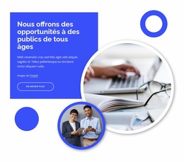 Nous Offrons Des Opportunités Aux Publics De Tous Âges - Modèle Joomla Polyvalent