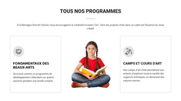 Fonctionnalité De Mise En Page Pour Cours D'Art Pour Les Enfants