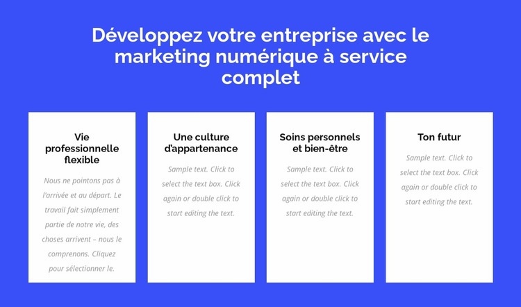 Marketing numérique à service complet Modèle d'une page