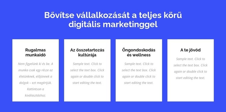 Teljes körű szolgáltatást nyújtó digitális marketing HTML Sablon