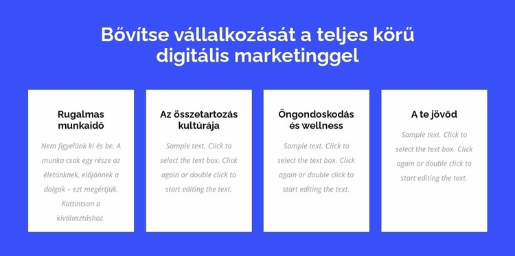 Teljes körű szolgáltatást nyújtó digitális marketing Sablon