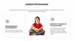 Exkluzív Webhelytervezés Művészeti Órák Gyerekeknek Számára