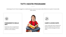 Un Design Esclusivo Del Sito Web Per Corsi D'Arte Per Bambini